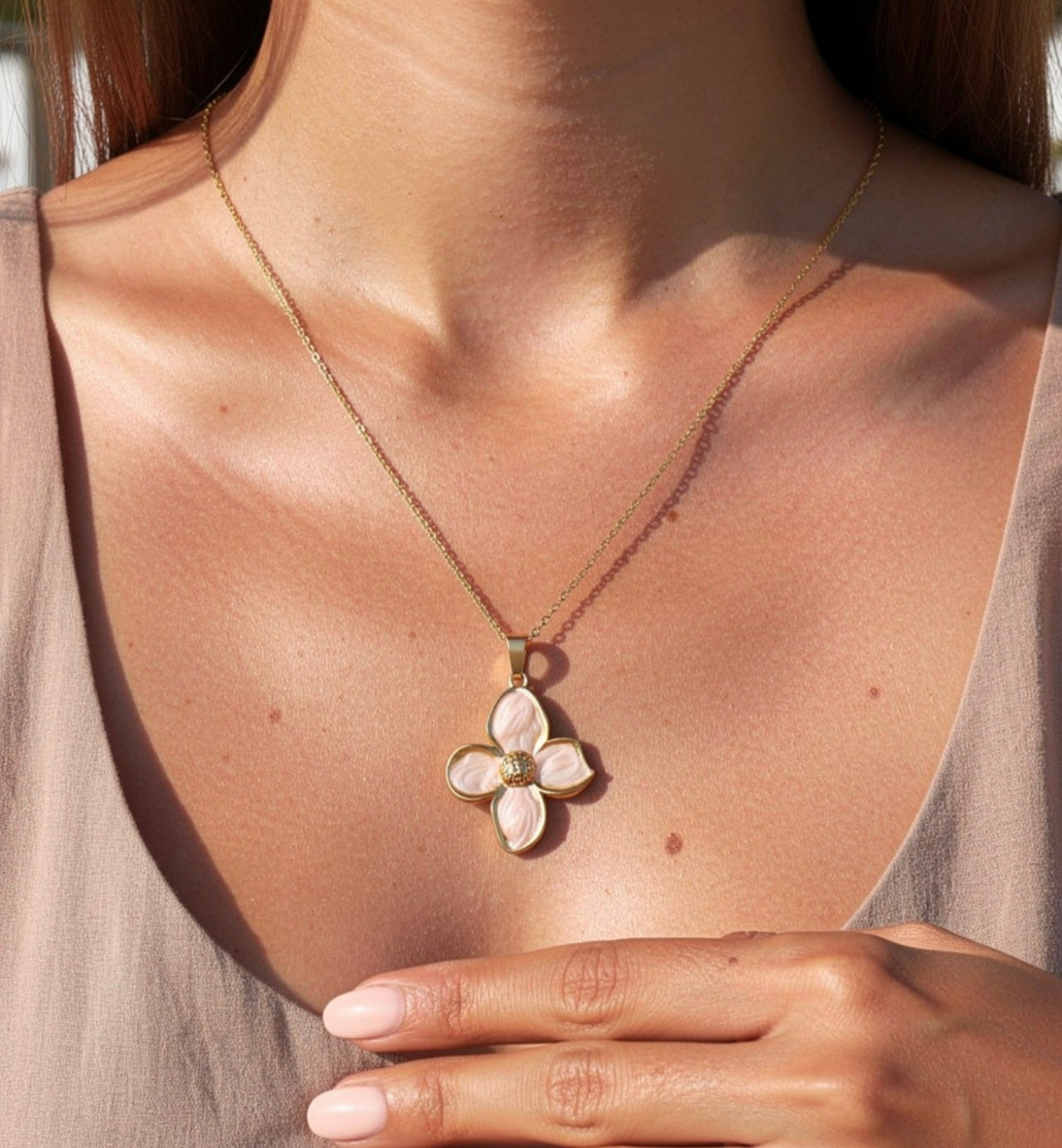 PARURE (collana+ orecchini) BIANCO FIORE