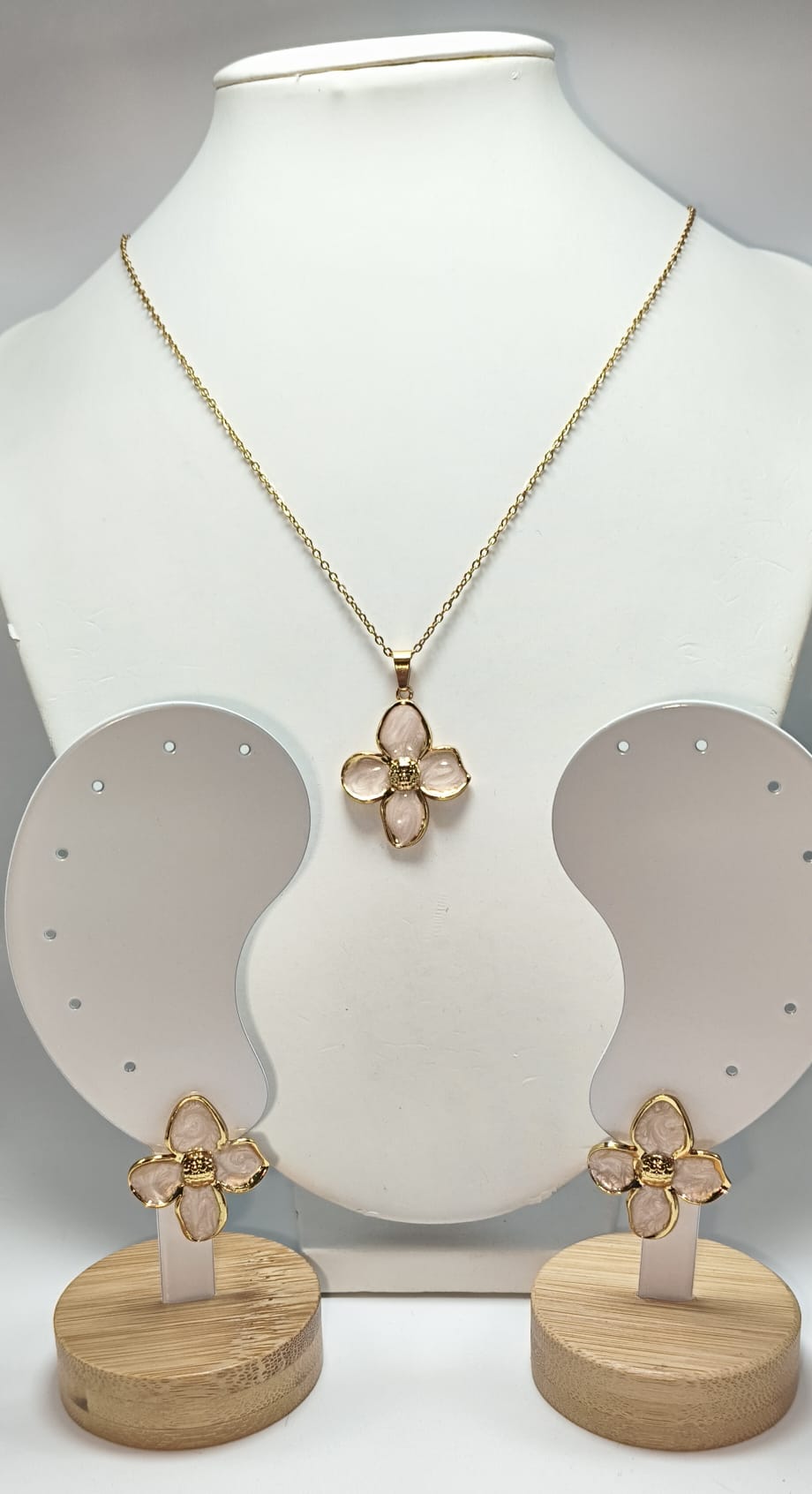 PARURE (collana+ orecchini) BIANCO FIORE