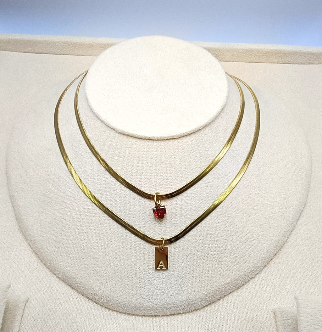 COLLANA INIZIALE TAG GOLD (Firma di luce)