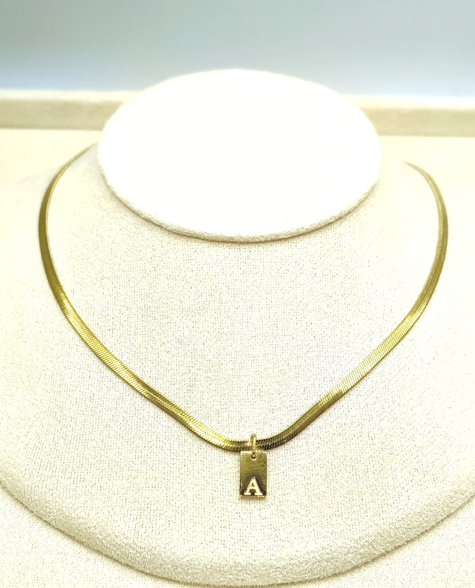 COLLANA INIZIALE TAG GOLD (Firma di luce)